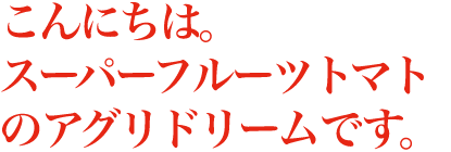 NKKアグリドリームについて｜スーパーフルーツトマト NKKアグリドリーム